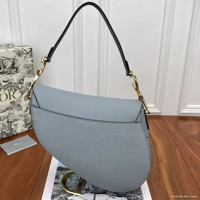 Cheap Blue Grained Calfskin Bag Sky Saddle Dior 0510 Luxury